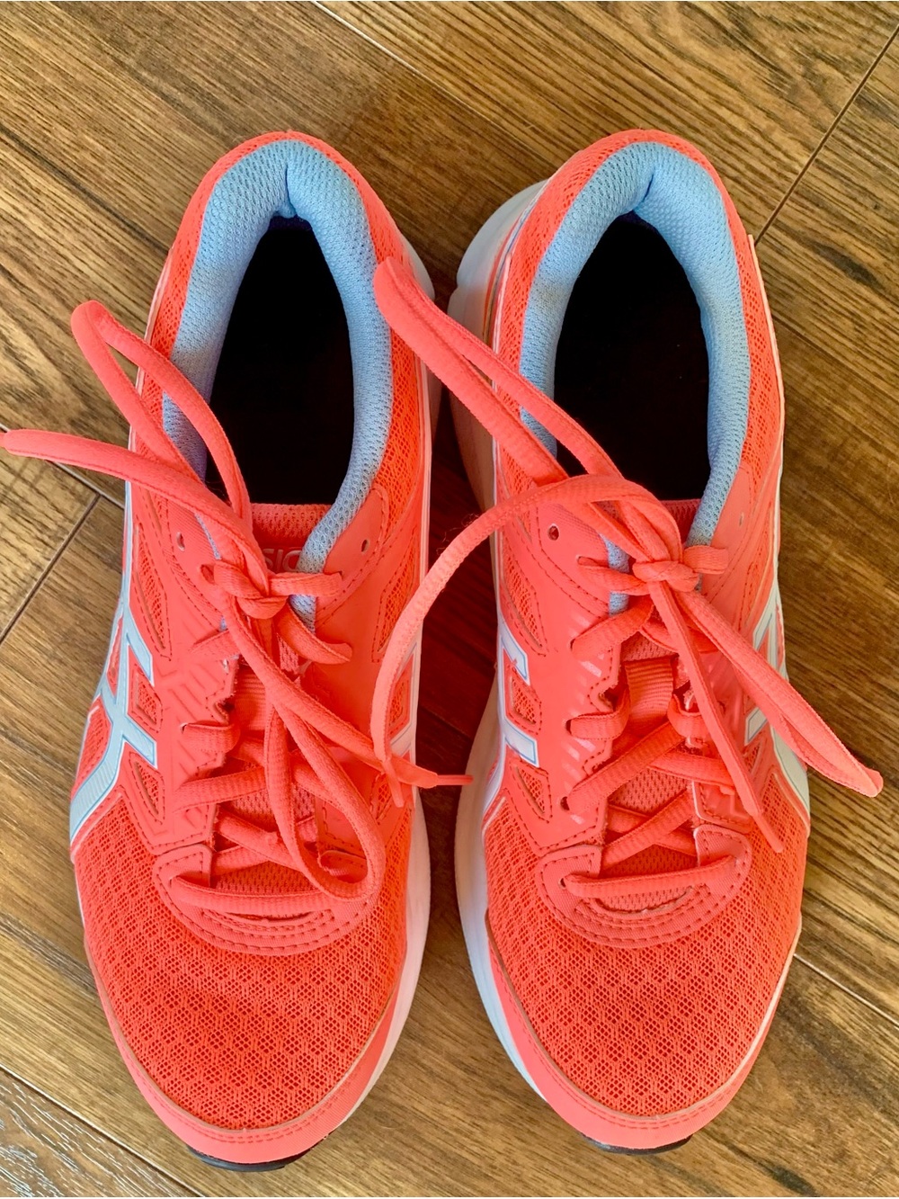 Asics Coral Pink and White Women's Athletic Shoes